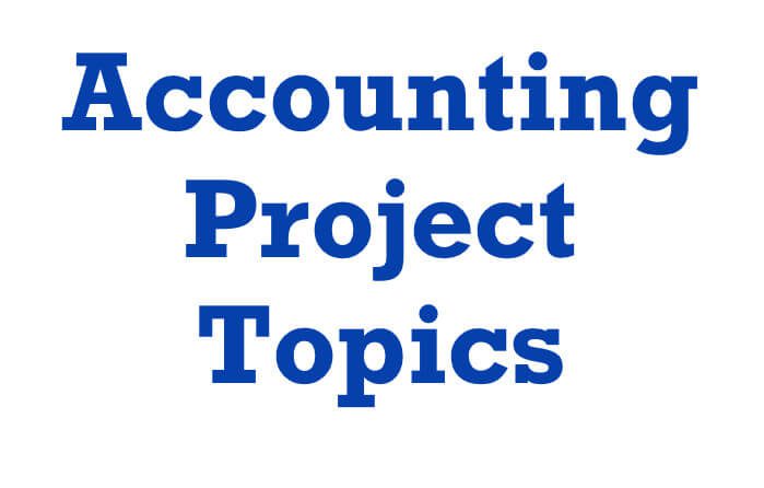 Accounting Research Paper Topics