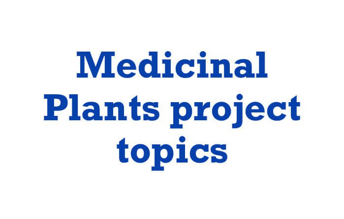 Medicinal Plants Research Paper Topics