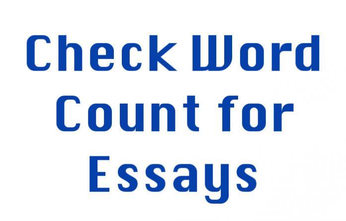 check word count essay